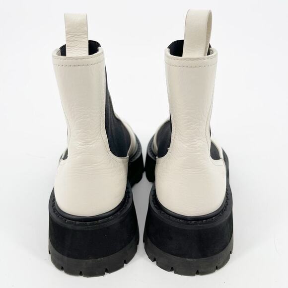 Jimmy Choo Clayton White Leather Chunky Platform Chelsea Boot women's IT 36.5 - Picture 7 of 11